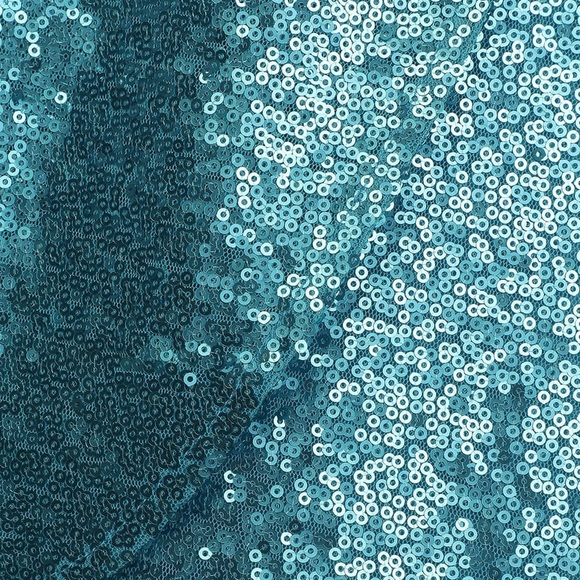 Bright Blue Sequin Strapless Mini Dress - Picture 5 of 5